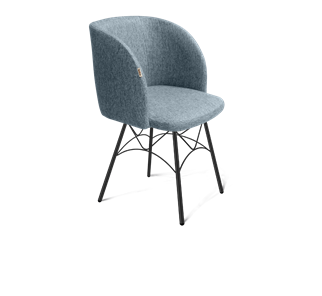 Обеденный стул SHT-ST33 / SHT-S107 (синий лед/черный муар) в Тюмени