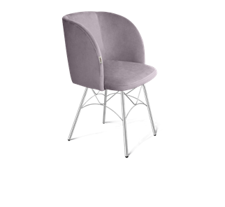 Обеденный стул SHT-ST33 / SHT-S107 (сиреневая орхидея/хром лак) в Тюмени