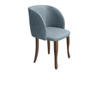Обеденный стул SHT-ST33 / SHT-S122 (синий лед/темный орех/черный муар) в Тюмени