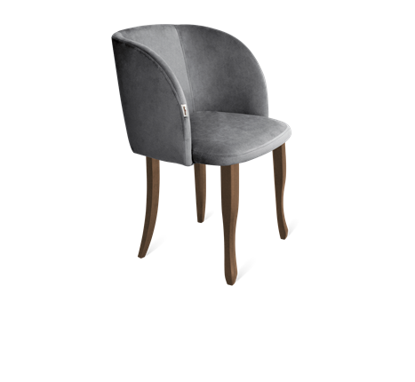 Обеденный стул SHT-ST33 / SHT-S122 (угольно-серый/темный орех/черный муар) в Заводоуковске - изображение