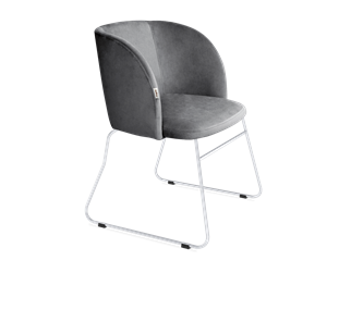 Обеденный стул SHT-ST33 / SHT-S167 (угольно-серый/хром лак) в Тюмени