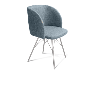 Обеденный стул SHT-ST33 / SHT-S37 (синий лед/хром лак) в Тюмени
