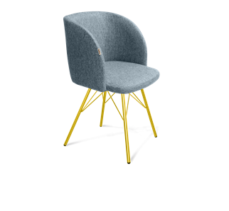 Обеденный стул SHT-ST33 / SHT-S37 (синий лед/золото) в Заводоуковске