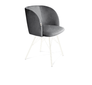 Обеденный стул SHT-ST33 / SHT-S37 (угольно-серый/белый муар) в Тюмени