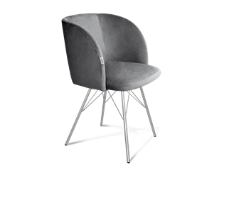 Обеденный стул SHT-ST33 / SHT-S37 (угольно-серый/хром лак) в Тюмени - предосмотр