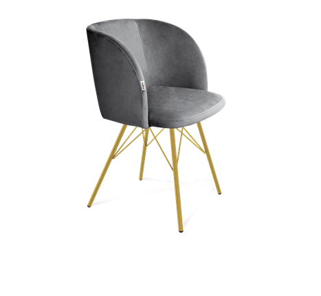 Обеденный стул SHT-ST33 / SHT-S37 (угольно-серый/золото) в Тюмени - изображение