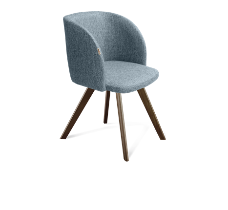 Обеденный стул SHT-ST33 / SHT-S39 (синий лед/темный орех) в Тюмени - изображение