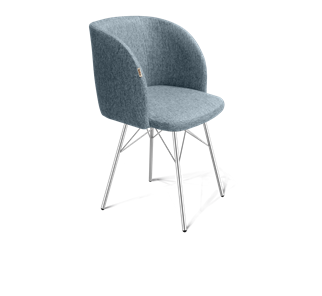 Обеденный стул SHT-ST33 / SHT-S64 (синий лед/хром лак) в Тюмени