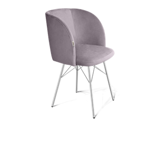 Обеденный стул SHT-ST33 / SHT-S64 (сиреневая орхидея/хром лак) в Тюмени