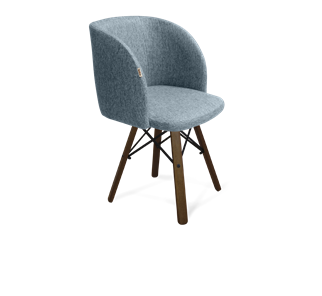 Обеденный стул SHT-ST33 / SHT-S70 (синий лед/темный орех/черный муар) в Тюмени - предосмотр