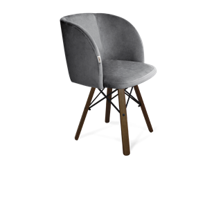 Обеденный стул SHT-ST33 / SHT-S70 (угольно-серый/темный орех/черный муар) в Заводоуковске - предосмотр