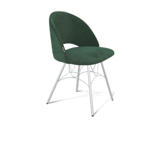Обеденный стул SHT-ST34 / SHT-S100 (лиственно-зеленый/хром лак) в Тюмени