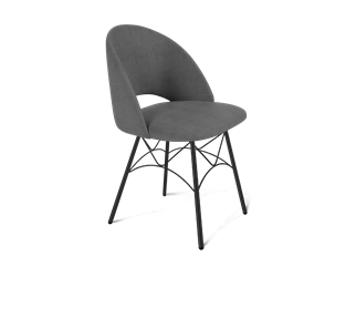 Обеденный стул SHT-ST34 / SHT-S107 (платиново-серый/черный муар) в Тюмени
