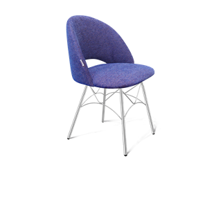 Обеденный стул SHT-ST34 / SHT-S107 (синий мираж/хром лак) в Тюмени - предосмотр