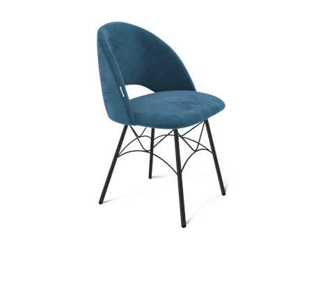 Обеденный стул SHT-ST34 / SHT-S107 (тихий океан/черный муар) в Заводоуковске - изображение
