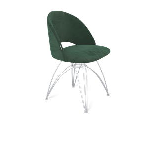 Обеденный стул SHT-ST34 / SHT-S112 (лиственно-зеленый/хром лак) в Тюмени