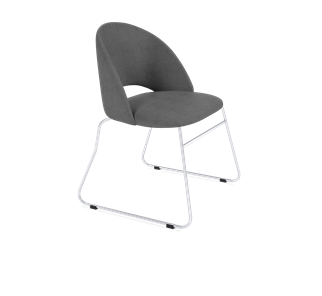 Обеденный стул SHT-ST34 / SHT-S167 (платиново-серый/хром лак) в Тюмени