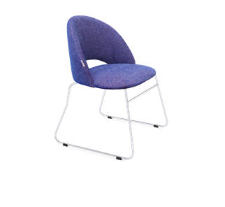 Обеденный стул SHT-ST34 / SHT-S167 (синий мираж/хром лак) в Тюмени