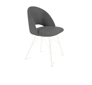Обеденный стул SHT-ST34 / SHT-S37 (платиново-серый/белый муар) в Тюмени