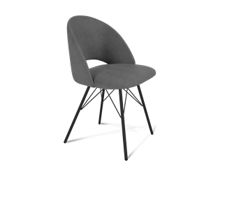 Обеденный стул SHT-ST34 / SHT-S37 (платиново-серый/черный муар) в Тюмени