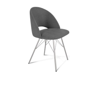 Обеденный стул SHT-ST34 / SHT-S37 (платиново-серый/хром лак) в Тюмени