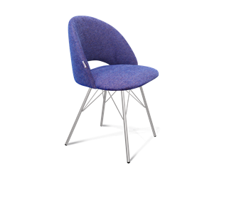 Обеденный стул SHT-ST34 / SHT-S37 (синий мираж/хром лак) в Тюмени - предосмотр