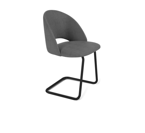Обеденный стул SHT-ST34 / SHT-S45-1 (платиново-серый/черный муар) в Заводоуковске - изображение
