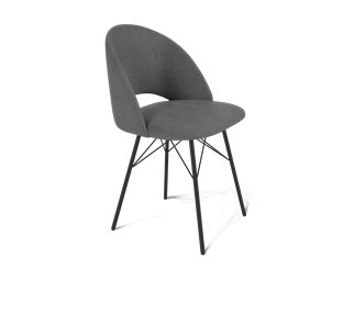 Обеденный стул SHT-ST34 / SHT-S64 (платиново-серый/черный муар) в Тюмени