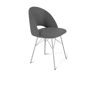 Обеденный стул SHT-ST34 / SHT-S64 (платиново-серый/хром лак) в Тюмени