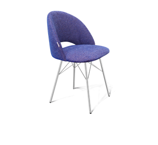 Обеденный стул SHT-ST34 / SHT-S64 (синий мираж/хром лак) в Заводоуковске