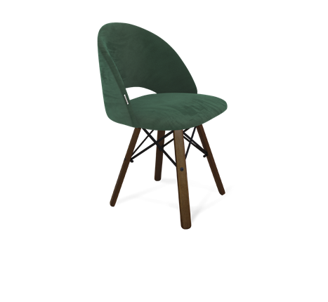 Обеденный стул SHT-ST34 / SHT-S70 (лиственно-зеленый/темный орех/черный муар) в Заводоуковске - изображение