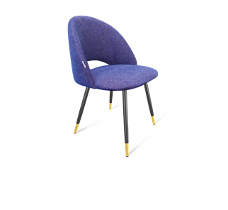 Обеденный стул SHT-ST34 / SHT-S95-1 (синий мираж/черный муар/золото) в Тюмени