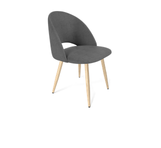 Обеденный стул SHT-ST34 / SHT-S95-W (платиново-серый/розрачный лак/черный муар) в Тюмени