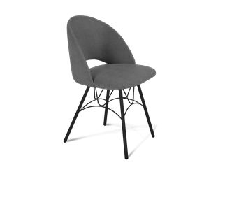 Обеденный стул SHT-ST34 / SHT-S100 (платиново-серый/черный муар) в Заводоуковске