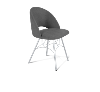 Обеденный стул SHT-ST34 / SHT-S100 (платиново-серый/хром лак) в Заводоуковске - предосмотр