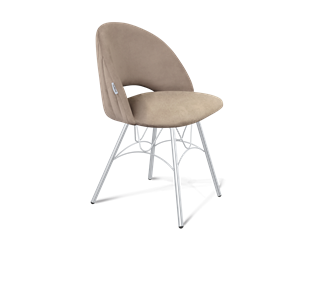 Обеденный стул SHT-ST34-1 / SHT-S100 (латте/хром лак) в Тюмени