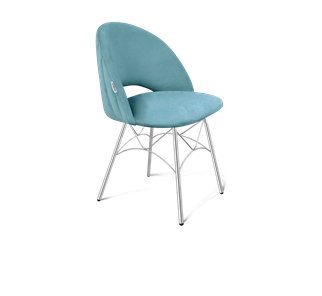 Обеденный стул SHT-ST34-1 / SHT-S107 (голубая пастель/хром лак) в Тюмени - предосмотр