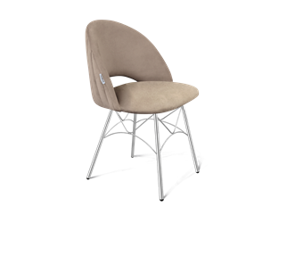 Обеденный стул SHT-ST34-1 / SHT-S107 (латте/хром лак) в Заводоуковске - предосмотр