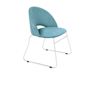 Обеденный стул SHT-ST34-1 / SHT-S167 (голубая пастель/хром лак) в Тюмени