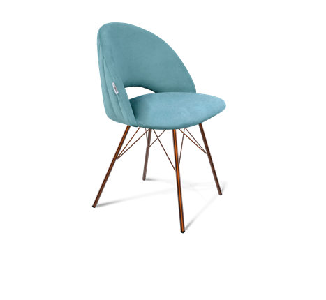Обеденный стул SHT-ST34-1 / SHT-S37 (голубая пастель/медный металлик) в Заводоуковске - изображение