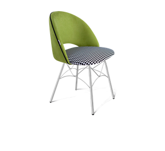 Обеденный стул SHT-ST34-3 / SHT-S107 (оливковый/гусиная лапка/хром лак) в Ишиме