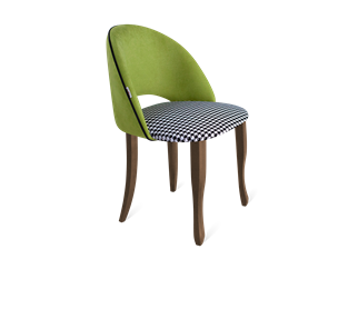 Обеденный стул SHT-ST34-3 / SHT-S122 (оливковый/гусиная лапка/темный орех/черный муар) в Заводоуковске - предосмотр