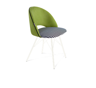 Обеденный стул SHT-ST34-3 / SHT-S37 (оливковый/гусиная лапка/белый муар) в Тюмени