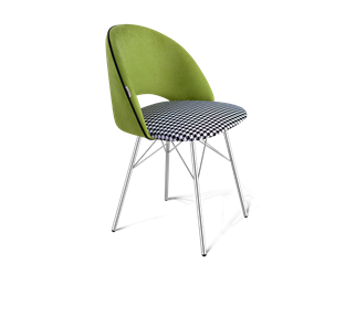 Обеденный стул SHT-ST34-3 / SHT-S64 (оливковый/гусиная лапка/хром лак) в Тюмени