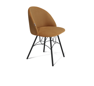 Обеденный стул SHT-ST35 / SHT-S100 (горчичный/черный муар) в Тюмени - предосмотр
