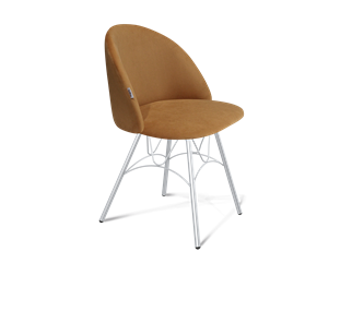 Обеденный стул SHT-ST35 / SHT-S100 (горчичный/хром лак) в Тюмени