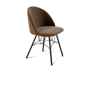Обеденный стул SHT-ST35 / SHT-S100 (кофейный ликер/черный муар) в Тюмени