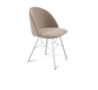 Обеденный стул SHT-ST35 / SHT-S100 (латте/хром лак) в Тюмени
