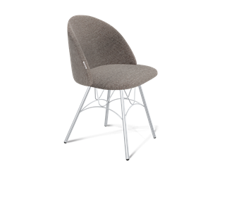 Обеденный стул SHT-ST35 / SHT-S100 (тростниковый сахар/хром лак) в Тюмени