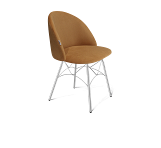 Обеденный стул SHT-ST35 / SHT-S107 (горчичный/хром лак) в Тюмени
